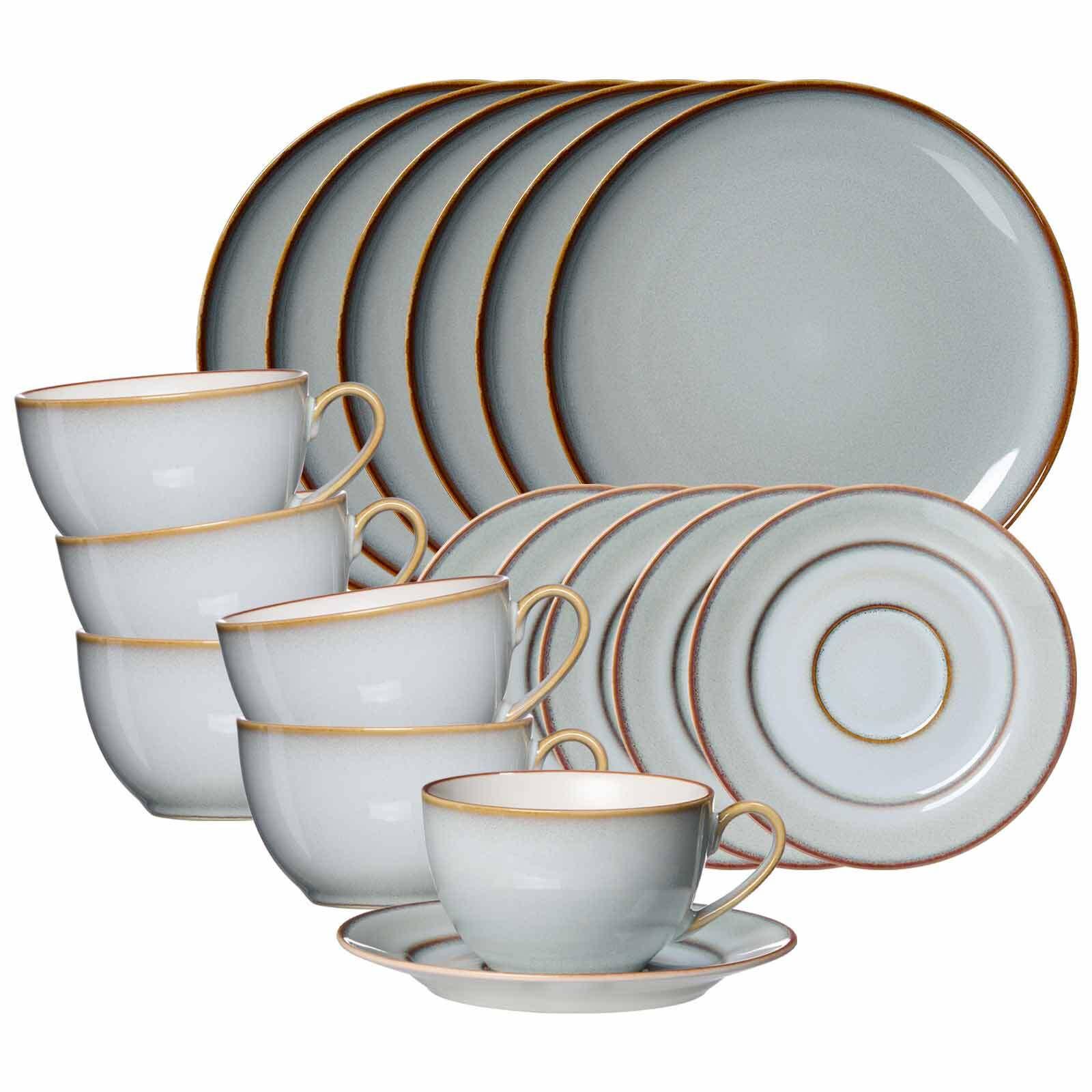 KAFFEESERVICE Portofino grau 18-tlg. - Grau, Keramik (2/2/2cm) - Ritzenhoff Breker