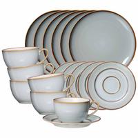 KAFFEESERVICE Portofino grau 18-tlg. - Grau, Keramik (2/2/2cm) - Ritzenhoff Breker