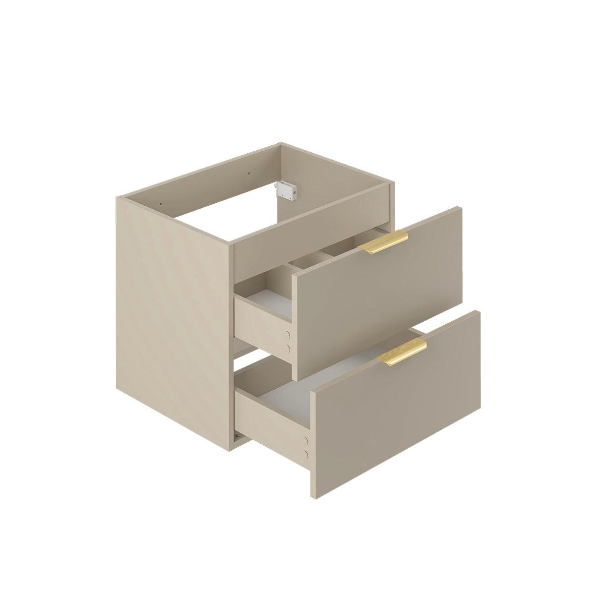 DOPPELWASCHTISCH 140.6cm Astrid Kaschmir und Holz - Beige, Holzwerkstoff (140.6/52.2/46.5cm) - Petits-meubles