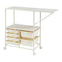 ROLLWAGEN Sørfold - Weiß, Metall (37/85/100cm) - [en.casa]