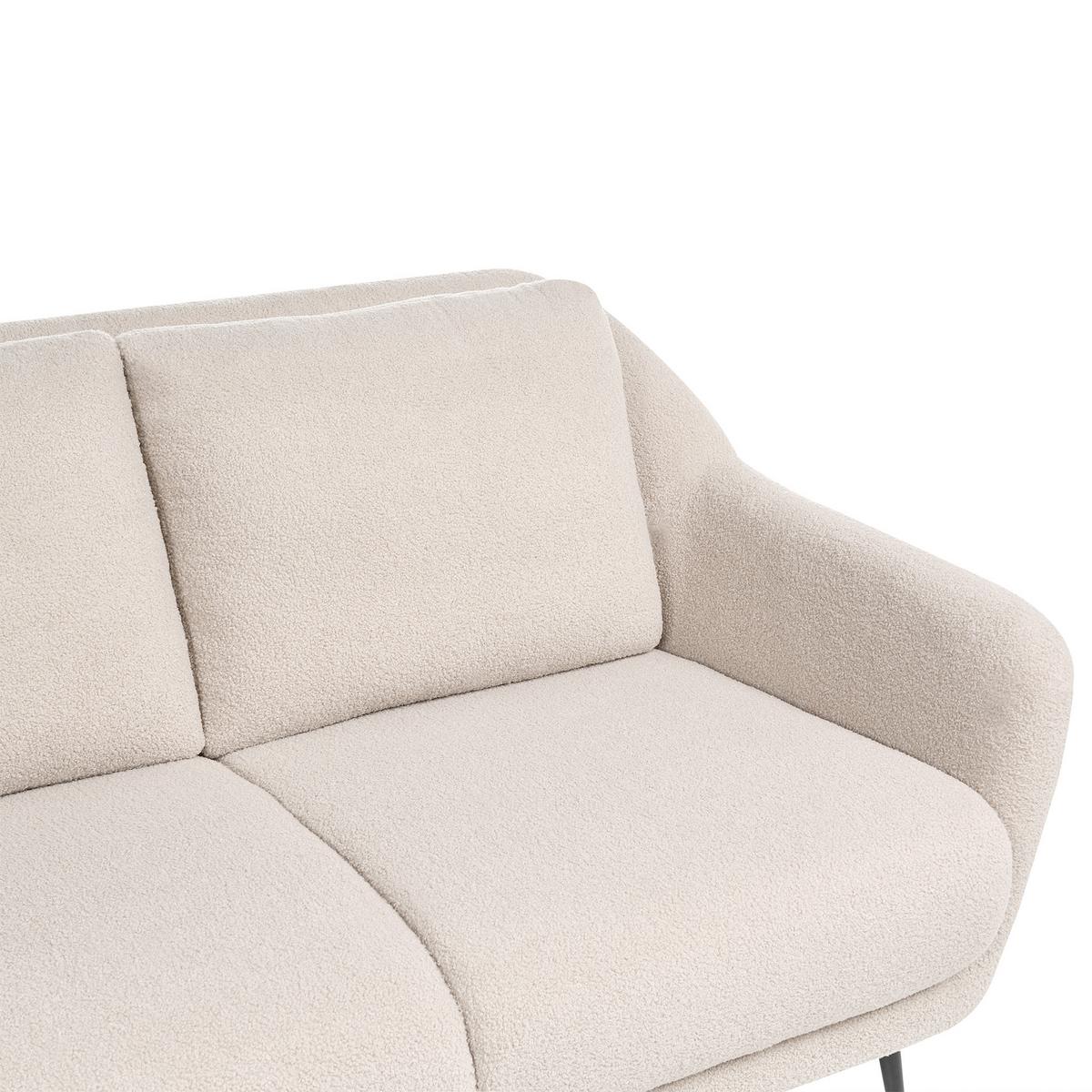 2-SITZER-SOFA Bouclé Beige Eiby - Beige, Textil (130/80/90cm) - Beliani