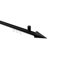 GARDINENSTANGE INNENLAUF Sonius Savio 120 cm, 1-läufig, 20 mm Ø Schwarz - Schwarz, Metall (120cm) - INTERDECO