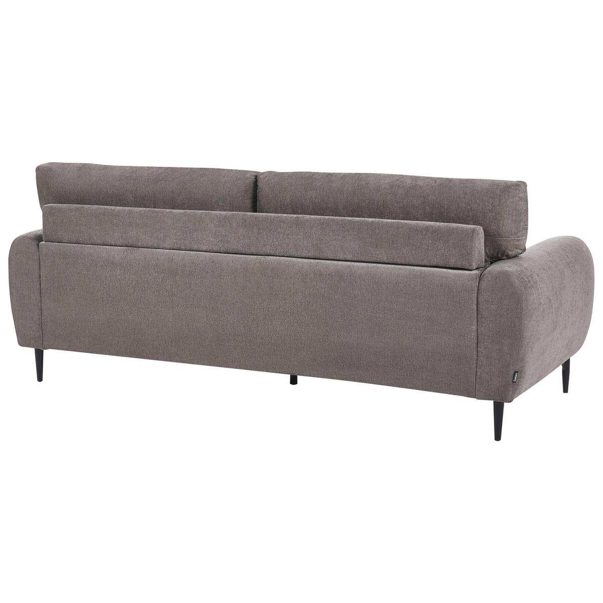 3-SITZER-SOFA Chenillegewebe Taupe Skaro - Taupe, Textil (214/87/89cm) - Beliani