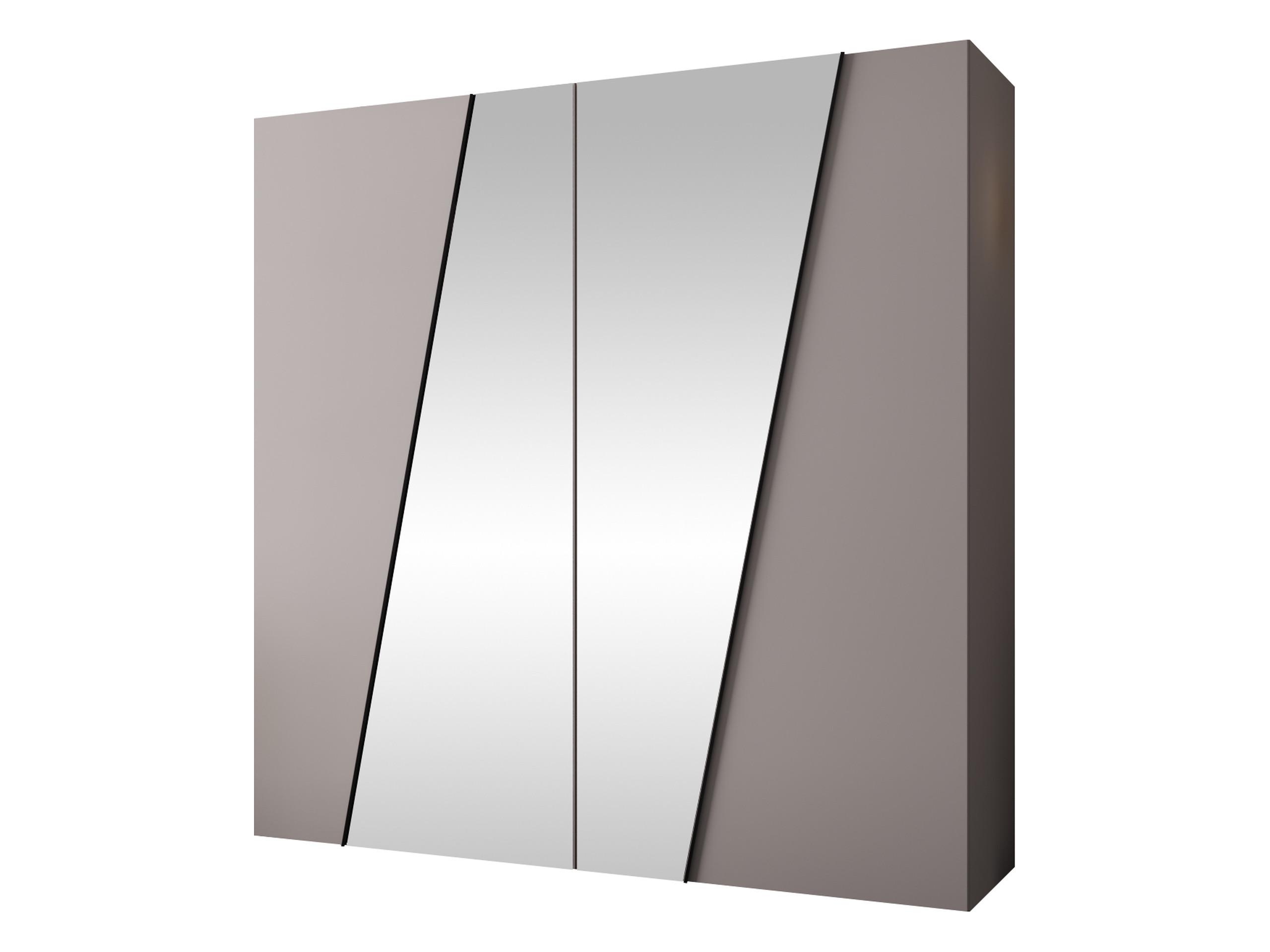 DREHTÜRENSCHRANK Zen 2L 200 cm - Kaschmir/Schwarz, Holzwerkstoff/Kunststoff (200/202/50cm) - MIRJAN24