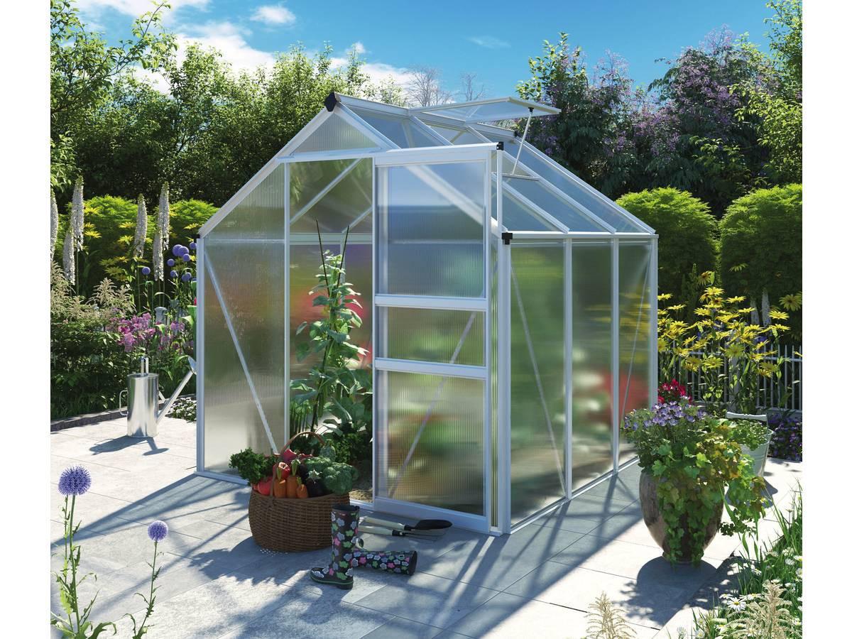 GEWÄCHSHAUS POLYCARBONAT hortensia Durchsichtig - Transparent, Metall (190/193/192cm) - Habitat Garten