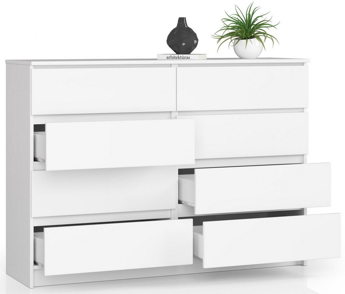 KOMMODE Weiß 99/138/40 - Weiß, Holzwerkstoff (138/99/40cm) - RAUMHIRSCH FURNITURE