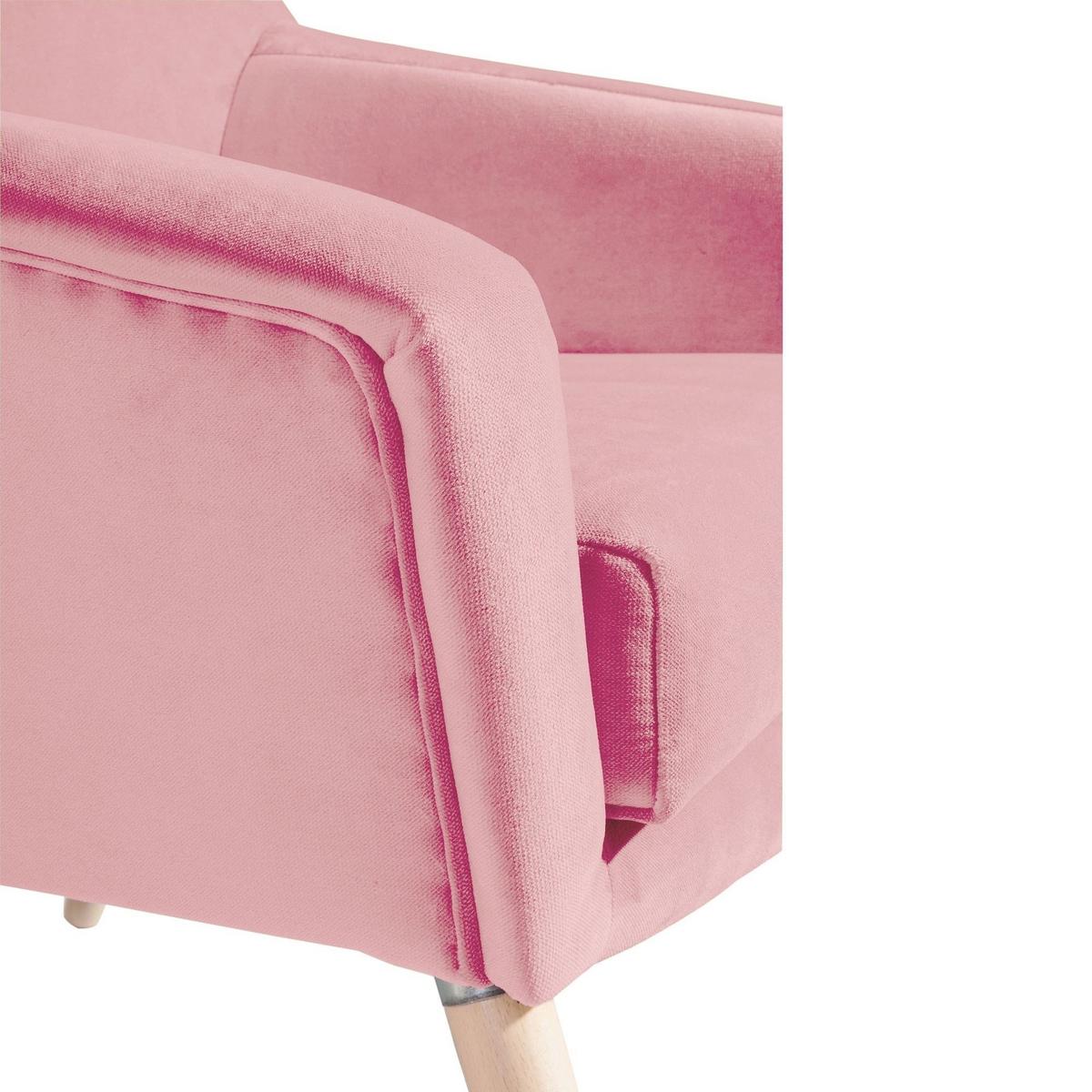 SESSEL Kachka Bezug Samtvelour Buche natur / rosé - Buchefarben/Rosa, Kunststoff (71/81/67cm) - 58aufmkessel