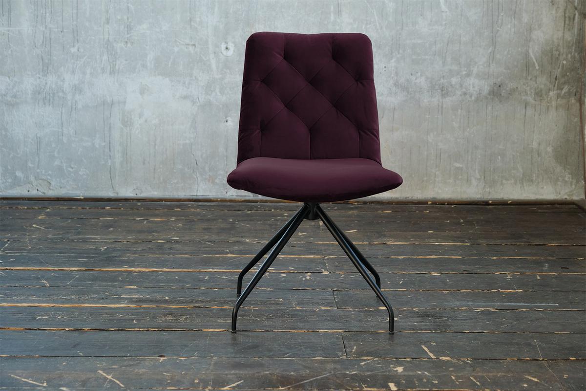 DREHSTUHL NEW CHARME Violett Velvet (1er-Set) - Violett, Textil (52/87/66cm) - KAWOLA
