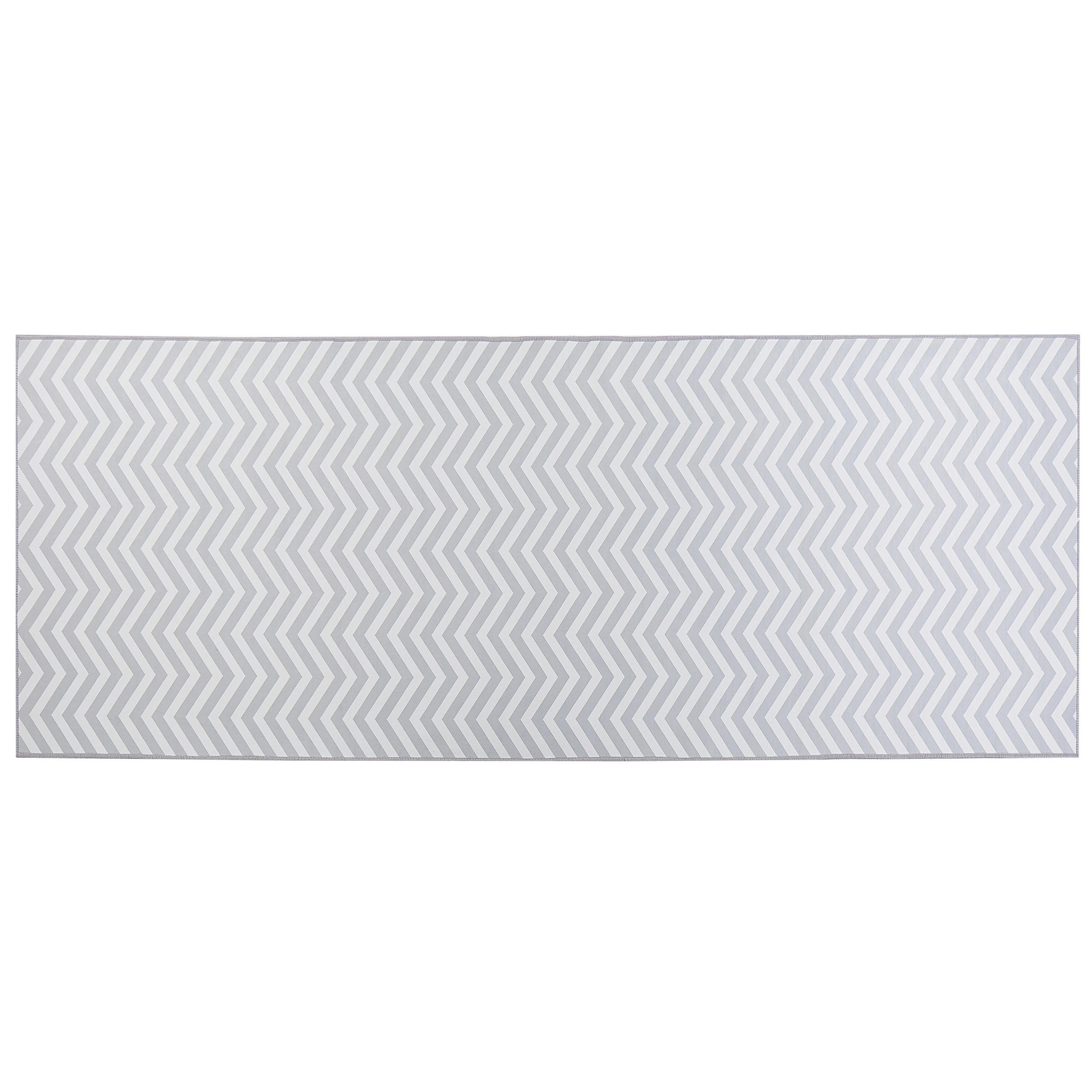 TEPPICHLÄUFER Saikheda 200/80 cm - Weiß, Kunststoff (80/200cm) - Beliani