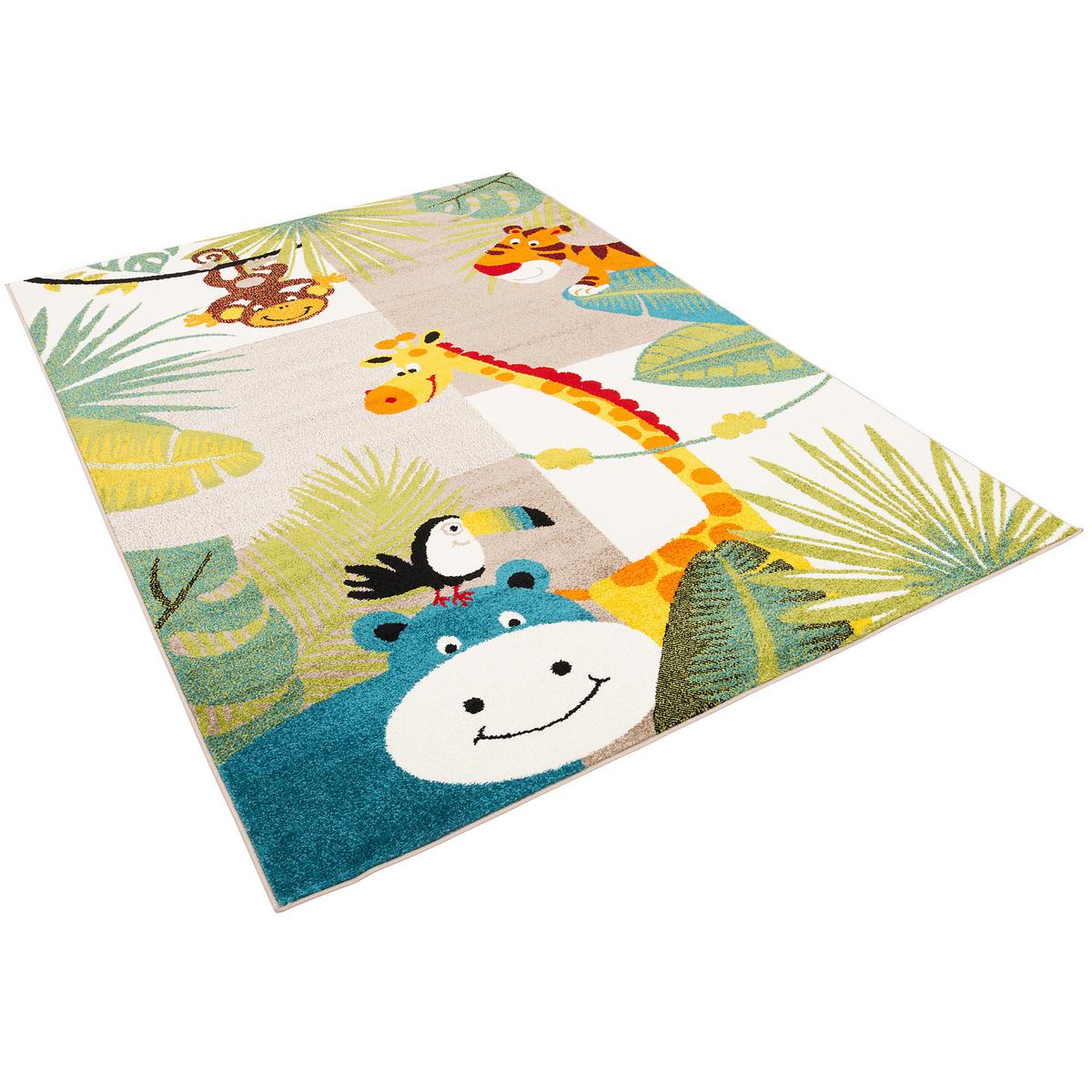 KINDER TEPPICH SOFTSTAR KIDS TIERWELT - Multicolor, Textil (140/200cm) - Pergamon