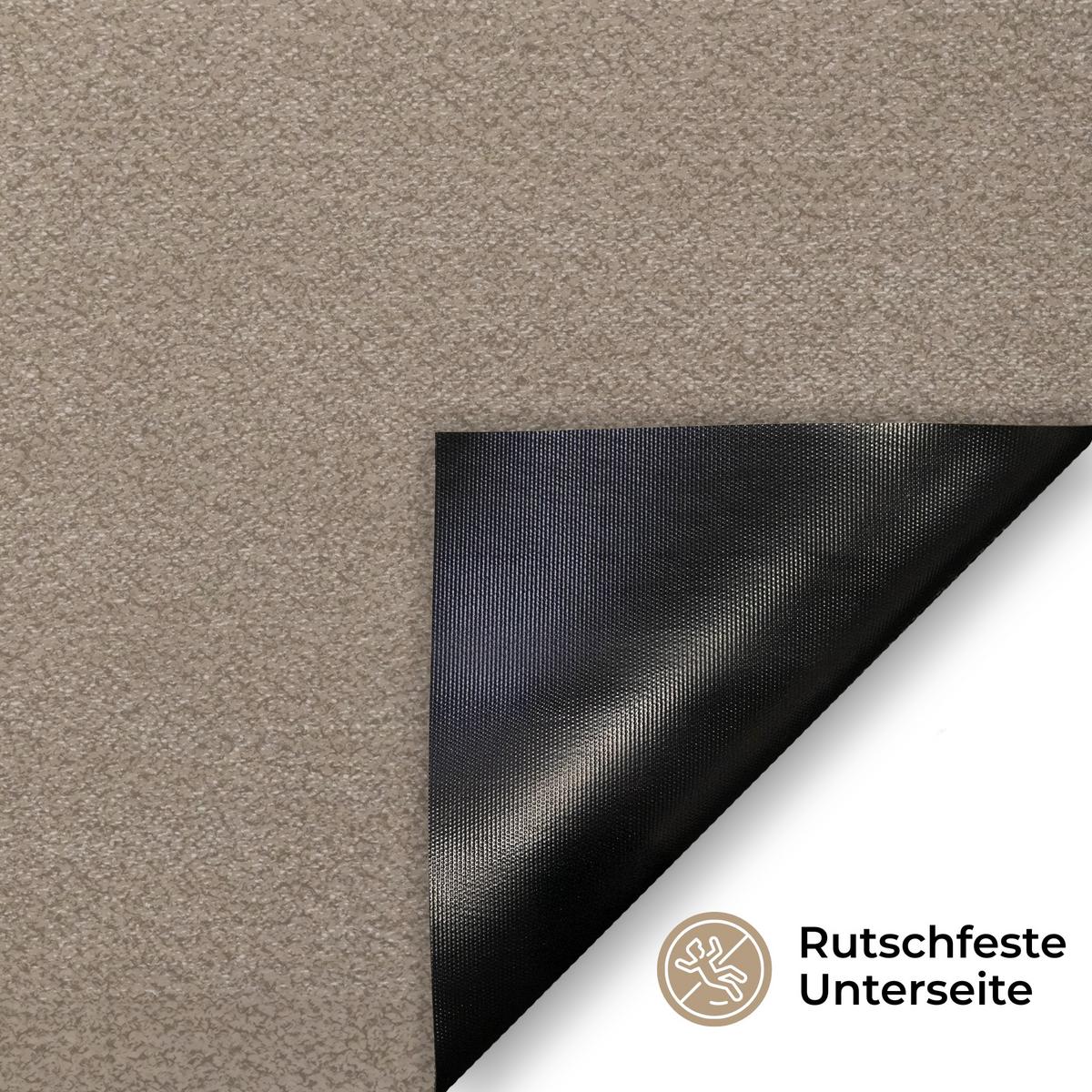 FUSSMATTE Glatte Oberflächen - Harmonisch - Wellenförmig Schmutzfangmatte 90x60 cm - Beige, Kunststoff (90/0.4cm) - MuchoWow