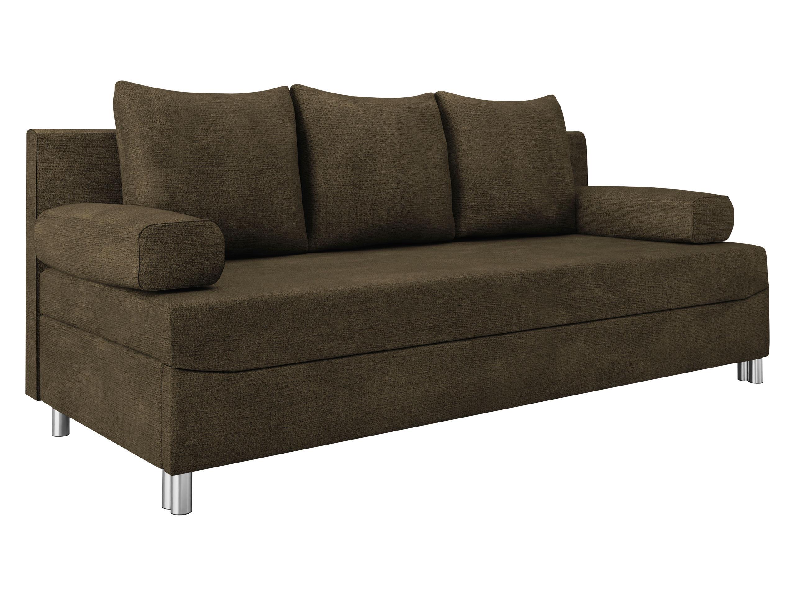 SCHLAFSOFA Dover - Chromfarben/Nussbaumfarben, Holz/Kunststoff (192/86/80cm) - MIRJAN24