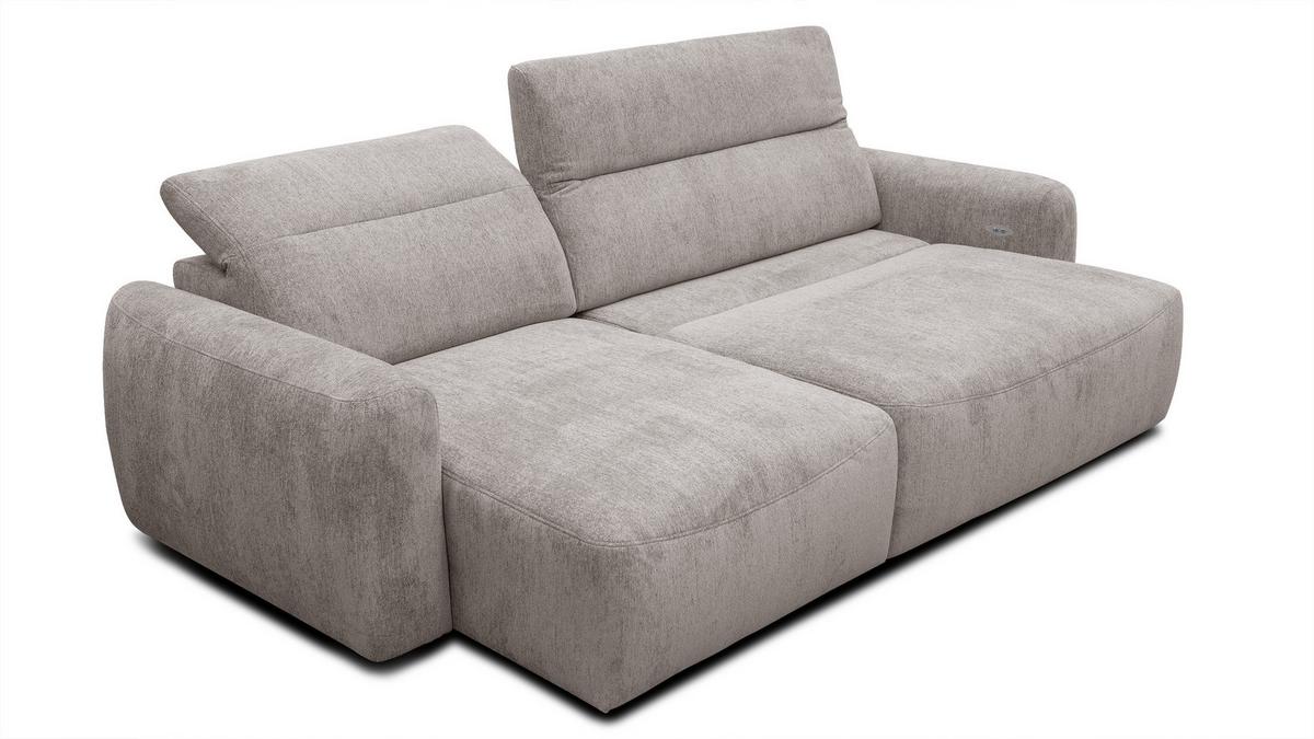ECKSOFA NERO 4-Sitzer, dunkelbeige - Beige/Schwarz, Holz/Textil (272/81/159cm) - Wozimo