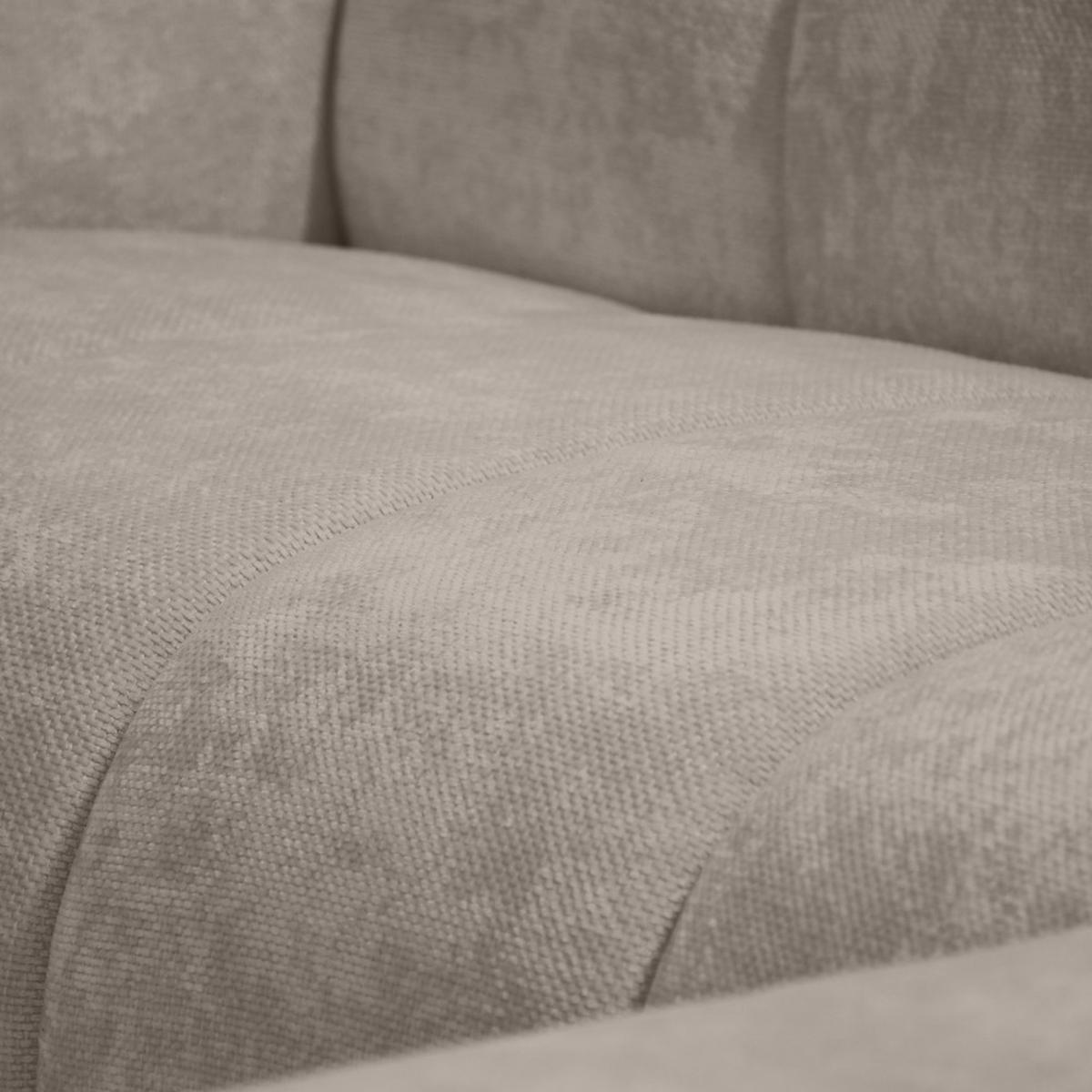 ECKSOFA Volare Mini ohne Schlaffunktion cappuccino links, Storm-Stoff - Schwarz/Cappuccino, Textil/Metall (256/165cm) - Beautysofa