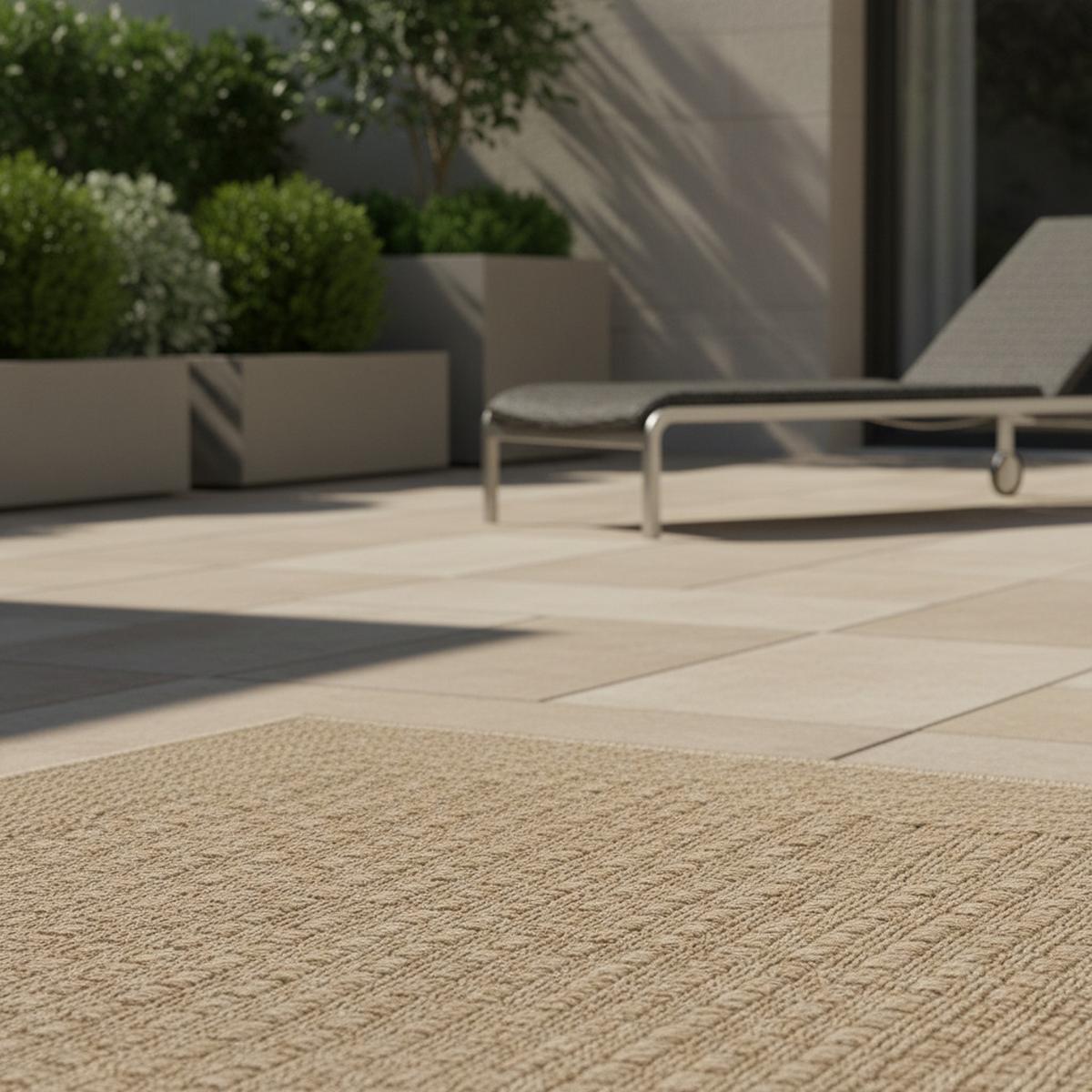 OUTDOORTEPPICH KASBERG, im Vintage-Stil, aus Polypropylen, Beige, 160 x 230 cm - Beige, Textil (230/160cm) - KADIMA DESIGN