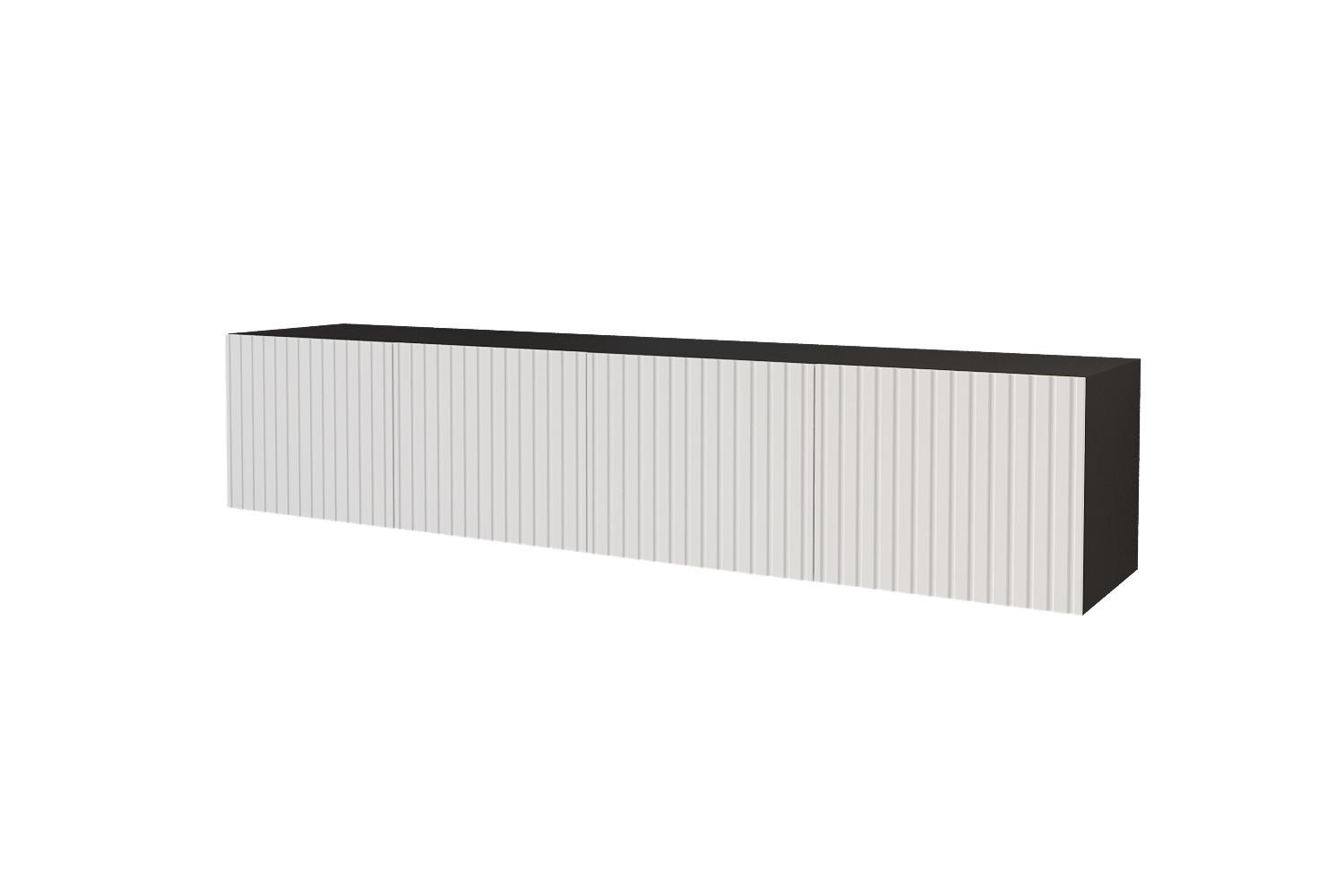 LOWBOARD KITO-W 2x100x40x40 cm - Schwarz / Weiß - Schwarz/Weiß, Holzwerkstoff (200/40/40cm) - ALTDECOR
