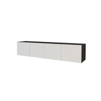 LOWBOARD KITO-W 2x100x40x40 cm - Schwarz / Weiß - Schwarz/Weiß, Holzwerkstoff (200/40/40cm) - ALTDECOR