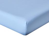 PERKAL-SPANNBETTLAKEN, Ägyptische Baumwolle, Fadendichte 200 - Blau, Textil (150/200cm) - Homescapes