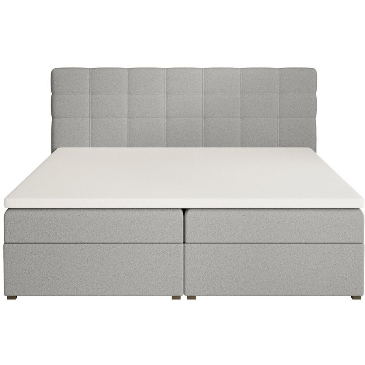 POLSTERBETT Topiq I 184/203/103 grau, Bouclé-Stoff - Grau, Holzwerkstoff (180/200cm) - Beautysofa