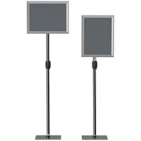 A3-PLAKATSTÄNDER Aluminium Edelstahl Silber - Silberfarben, Metall (30/135/45cm) - HOMCOM
