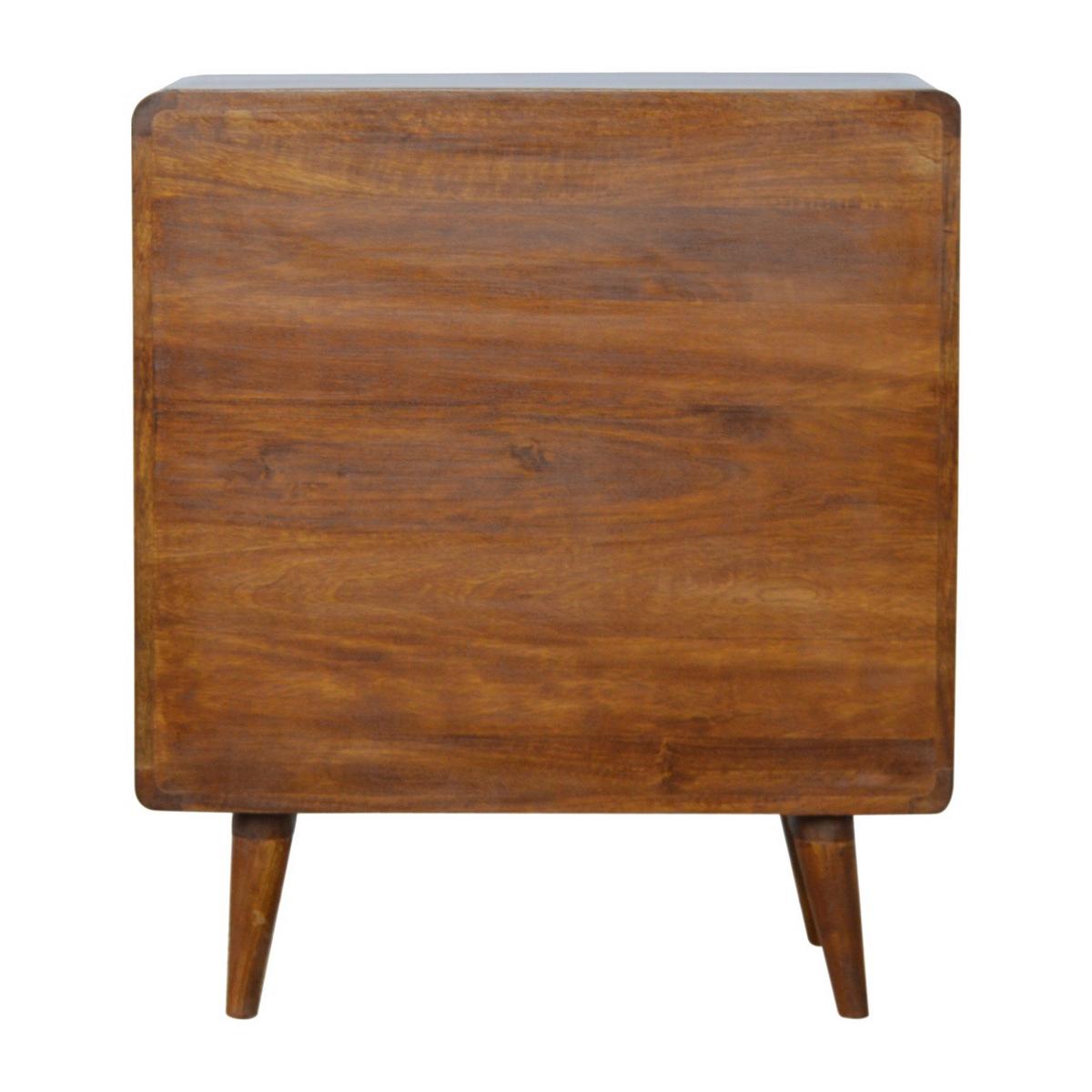 KOMMODE im Kastanien-Finish, 3-Schublades, Braun - Messingfarben/Braun, Holz/Metall (70/80/35cm) - Artisan Furniture