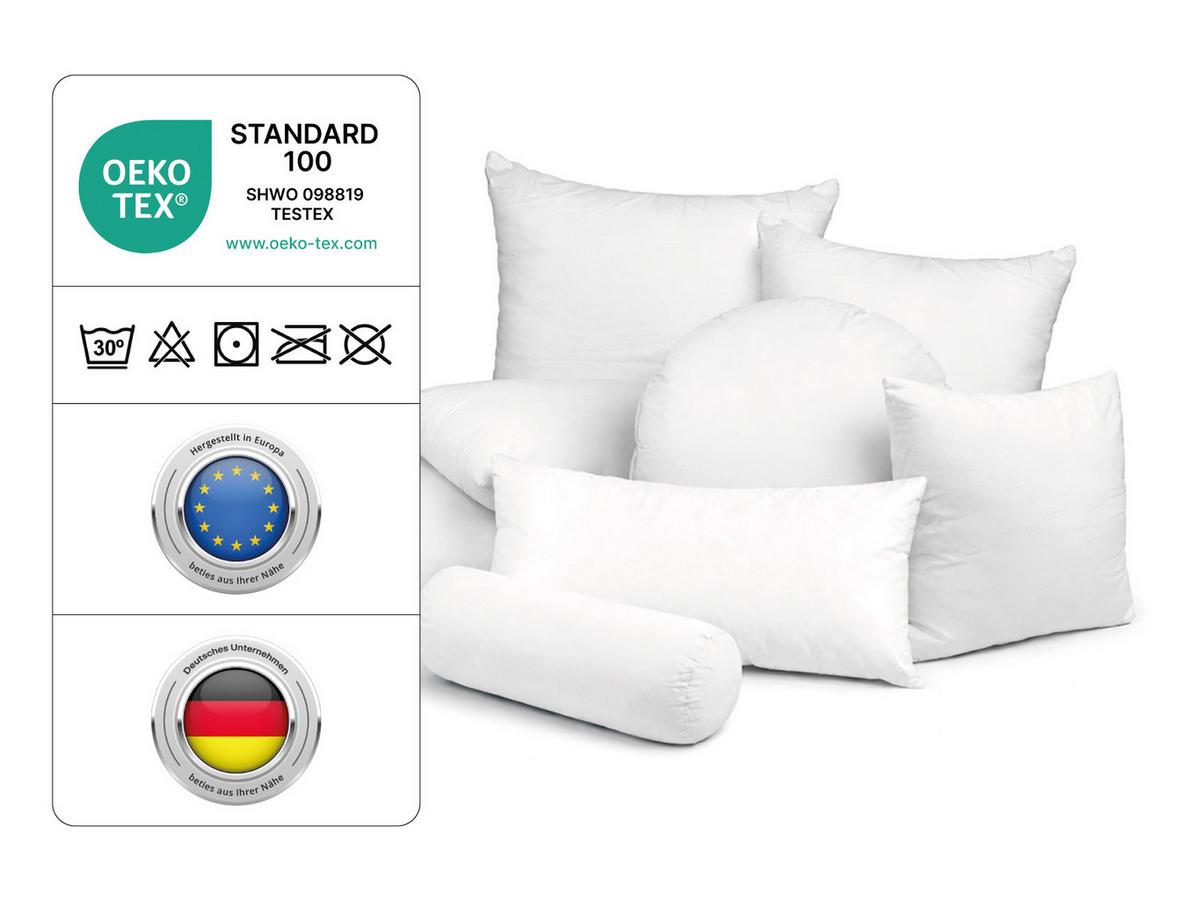 NACKENROLLE Publik Federfüllung 15/40 cm - Creme, Textil (15/40cm) - beties Heimtextil