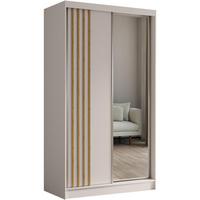 SCHWEBETÜRENSCHRANK Nela 120/216/61 kaschmir+eiche Artisan - Kaschmir, Holzwerkstoff (120/216/61cm) - Beautysofa