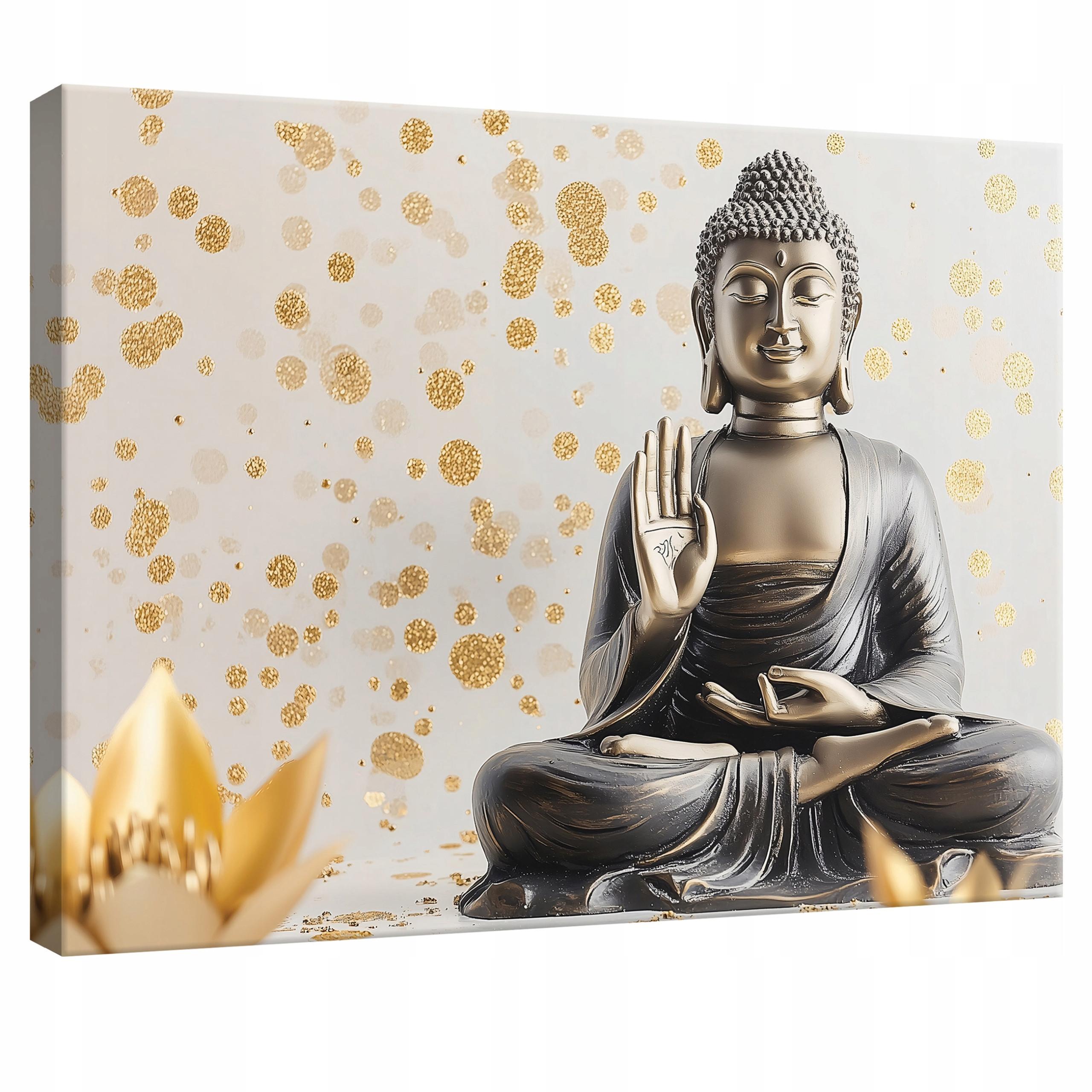 LEINWANDBILD Buddha Abstrakt Modern 60x40 - Multicolor, Holzwerkstoff (60/40cm) - Wallarena