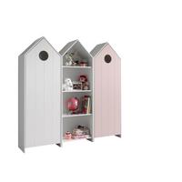 REGALSCHRANK Set Kania mit Standregal MDF+Holzwerkstoff Weiß + Rosa - Pink/Weiß, Holzwerkstoff (173/1/37cm) - 58aufmkessel
