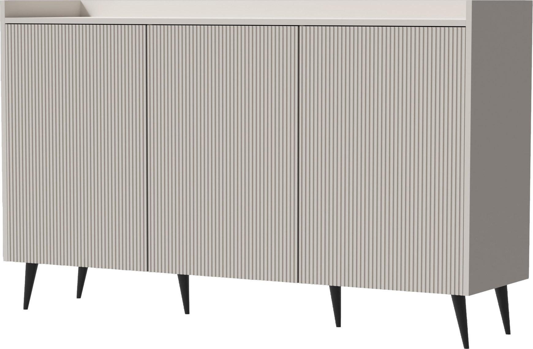 SIDEBOARD Arysa in Beige Kaschmir 92/150/41 cm - Kaschmir/Beige, Holzwerkstoff/Metall (150/92/41cm) - WFL GROUP