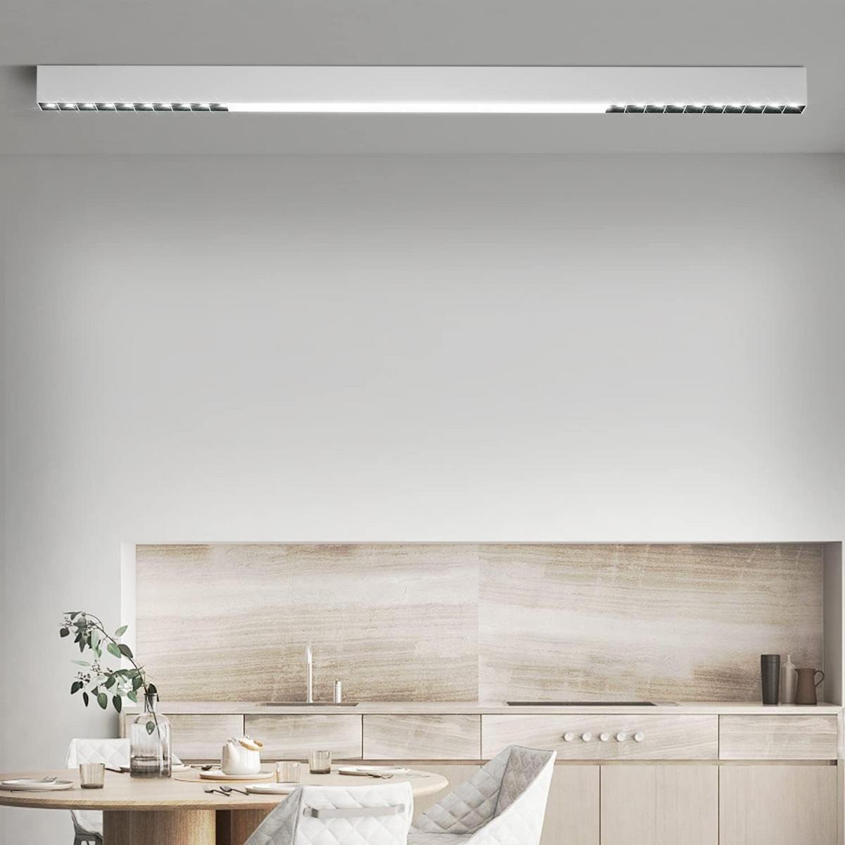 LED-DECKENLEUCHTE Ritter 107/3.5/5.5 cm - Weiß, Metall (3.5/107/5.5cm) - Nettlife