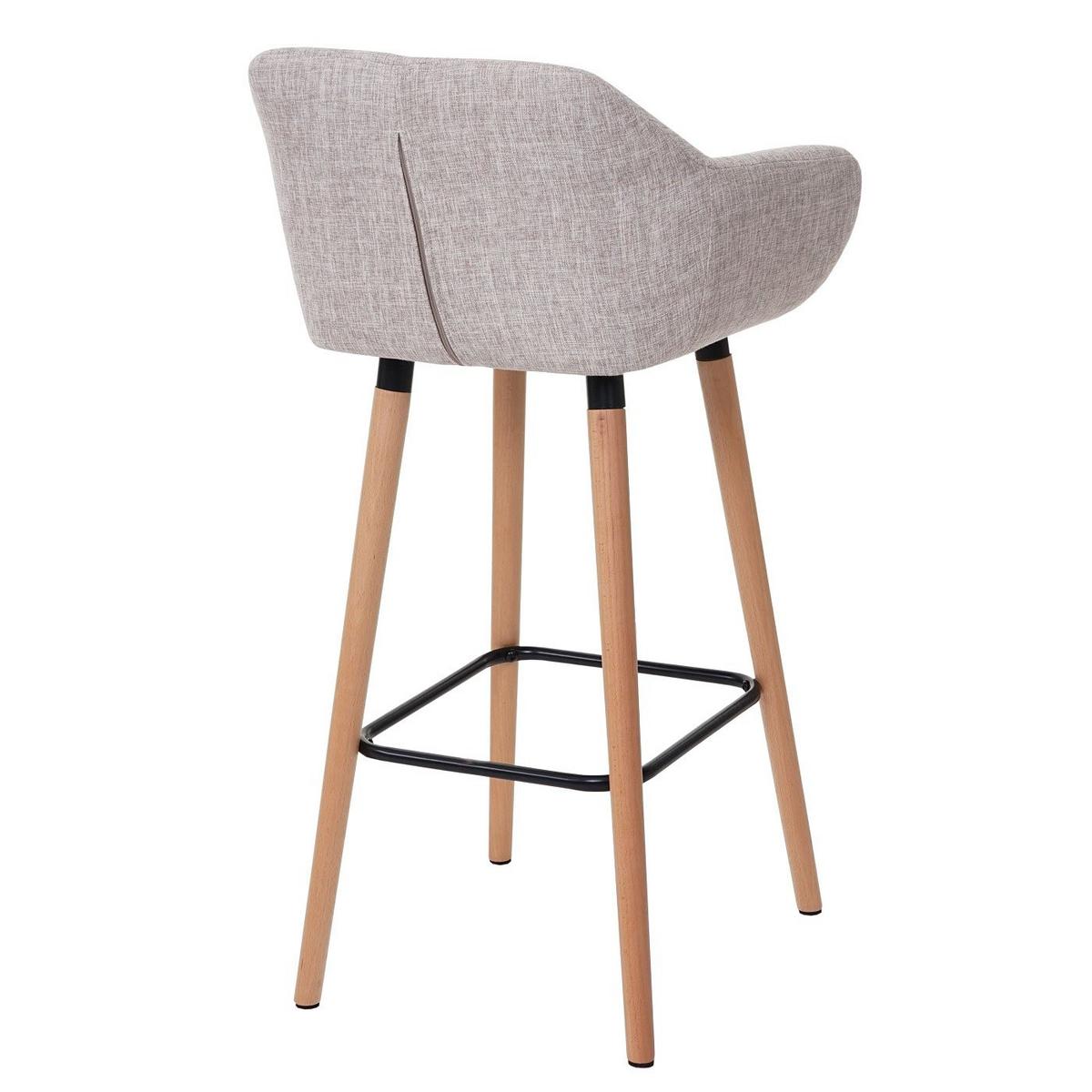 BARHOCKER Hellgrau 2er-Set - Hellgrau, Textil (53/99/45cm) - MCW