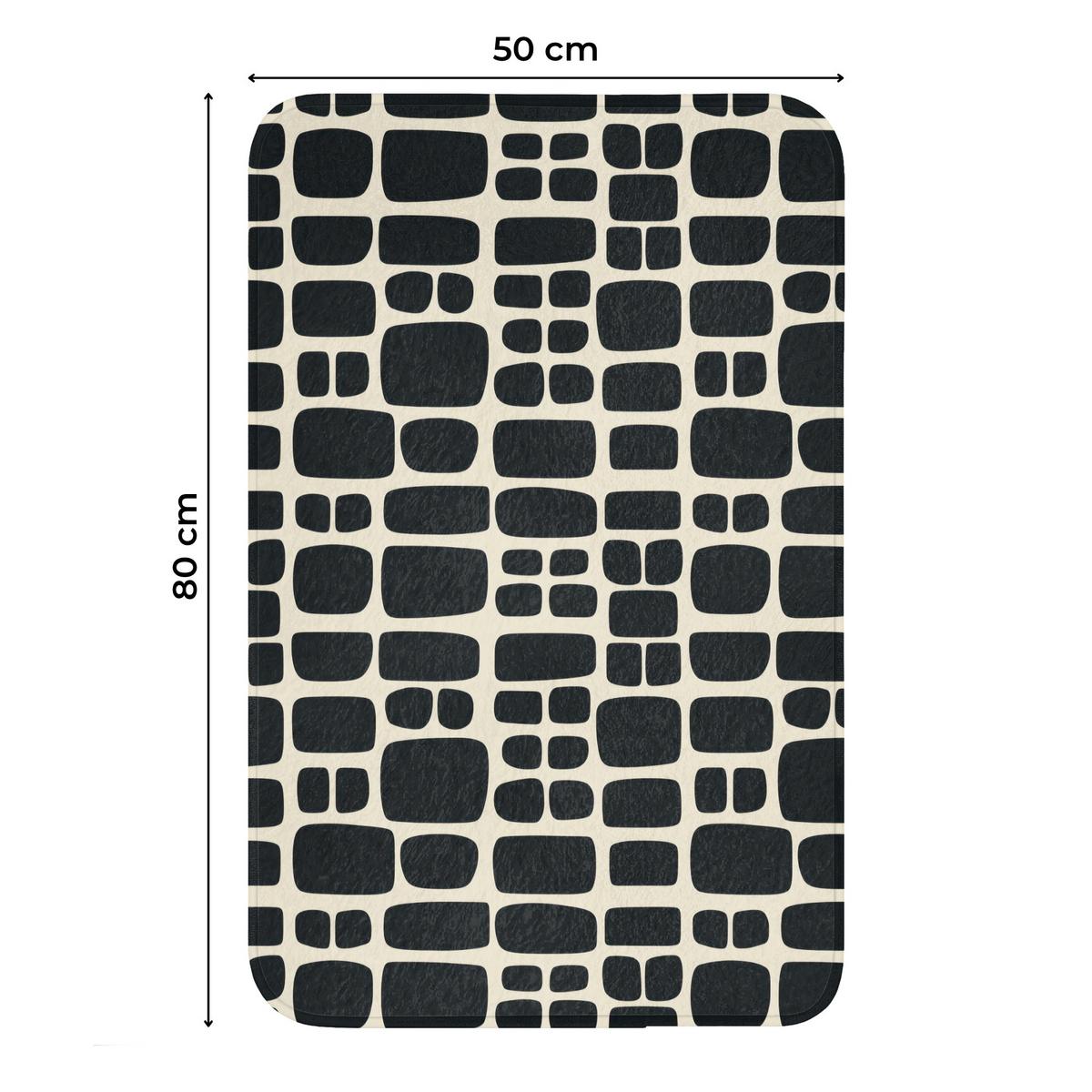 WC-VORLEGER Modern - Bio - Schwarz WC Teppich 50x80 cm - Anthrazit, Textil (50/1cm) - OnlyWow