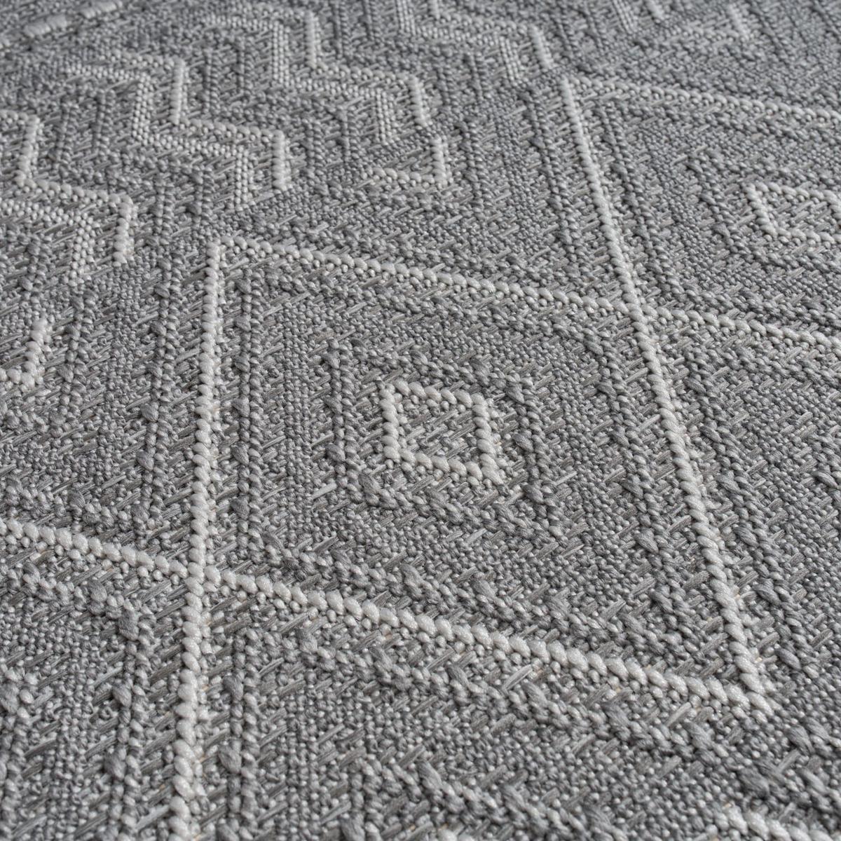 OUTDOORTEPPICH Grau-Dunkelgrau 80 x 250 cm - Dunkelgrau, Kunststoff (80/250cm) - TT Home