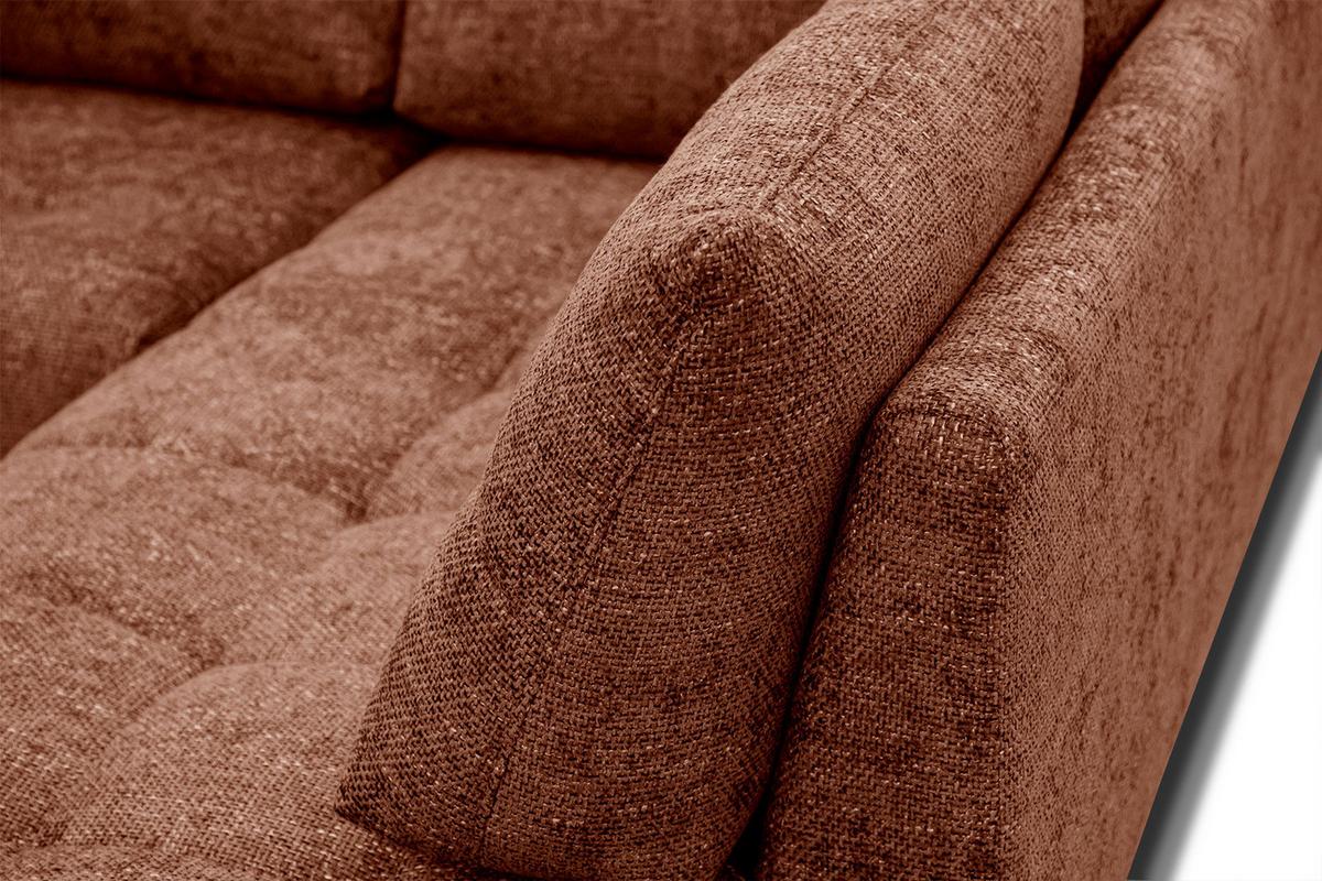 ECKSOFA SALVINI 5-Sitzer, dunkelorange - Dunkelorange/Schwarz, Holzwerkstoff/Textil (292/158cm) - Wozimo
