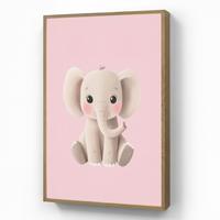 NACHTTISCHLAMPE MIT AKKU Elefant - Baby - Rosa - Cartoon 70x100 cm - Rosa, Holzwerkstoff (8/70/100cm) - OnlyWow