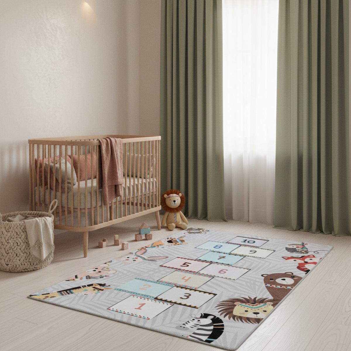 SPIELTEPPICH TRAUN in Grau, als Hüpfspiel, 120 x 170 cm - Grau, Textil (170/120cm) - KADIMA DESIGN