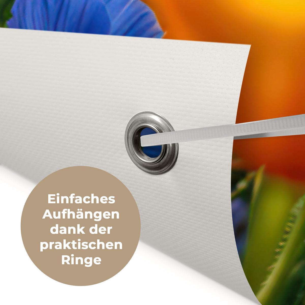 GARTENPOSTER Blumen - Mohnblumen - Farbenfroh - Natur Poster für draußen 180x120 cm - Dunkelorange, Kunststoff (180/120/0.2cm) - OnlyWow