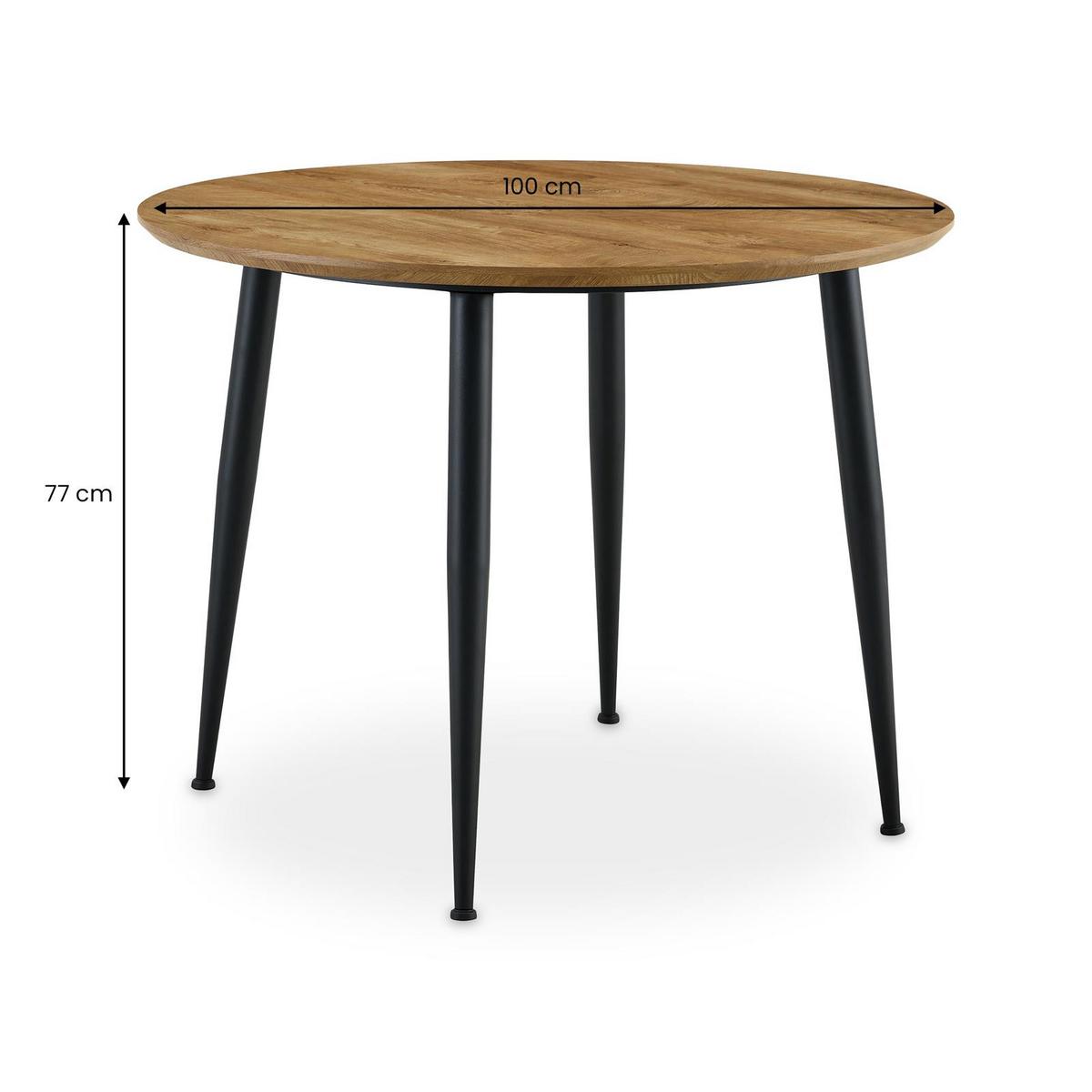 ESSTISCH NEVERS nussbaum - Nussbaumfarben, Holzwerkstoff (100/100/77cm) - IDIMEX