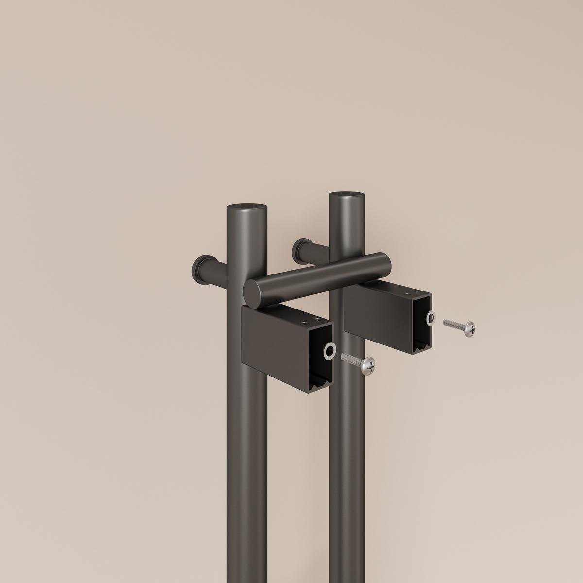 HEIZKÖRPER elektrisch vertikal 120 x 12,4 cm mit Smart-Steuerung Anthrazit - Anthrazit, Metall (12.4/120/14cm) - EMKE