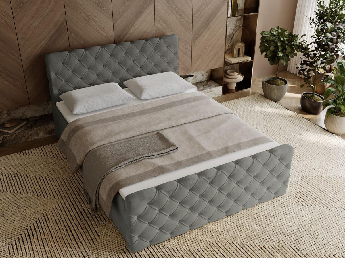 BOXBETT Lunaris 180x200 Grau - Grau, Holz/Textil (180/200cm) - Graingold
