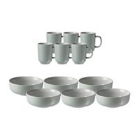 BRUNCHSET Jasper mint 12er Set - Mintgrün, Keramik (2/2/2cm) - Ritzenhoff Breker