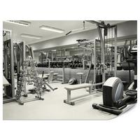 FOTOTAPETE Fitnessstudio Innenraum Equipment Modern Sport 400x280 - Ecru/Creme, Papier (400/280cm) - Muralo