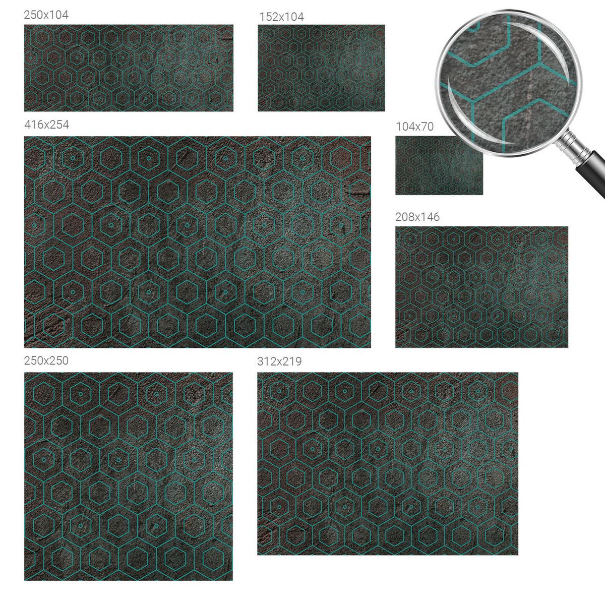 FOTOTAPETE 416x254 cm - Geometrisches Muster - Braun, Textil (416/254cm) - Wallfluent