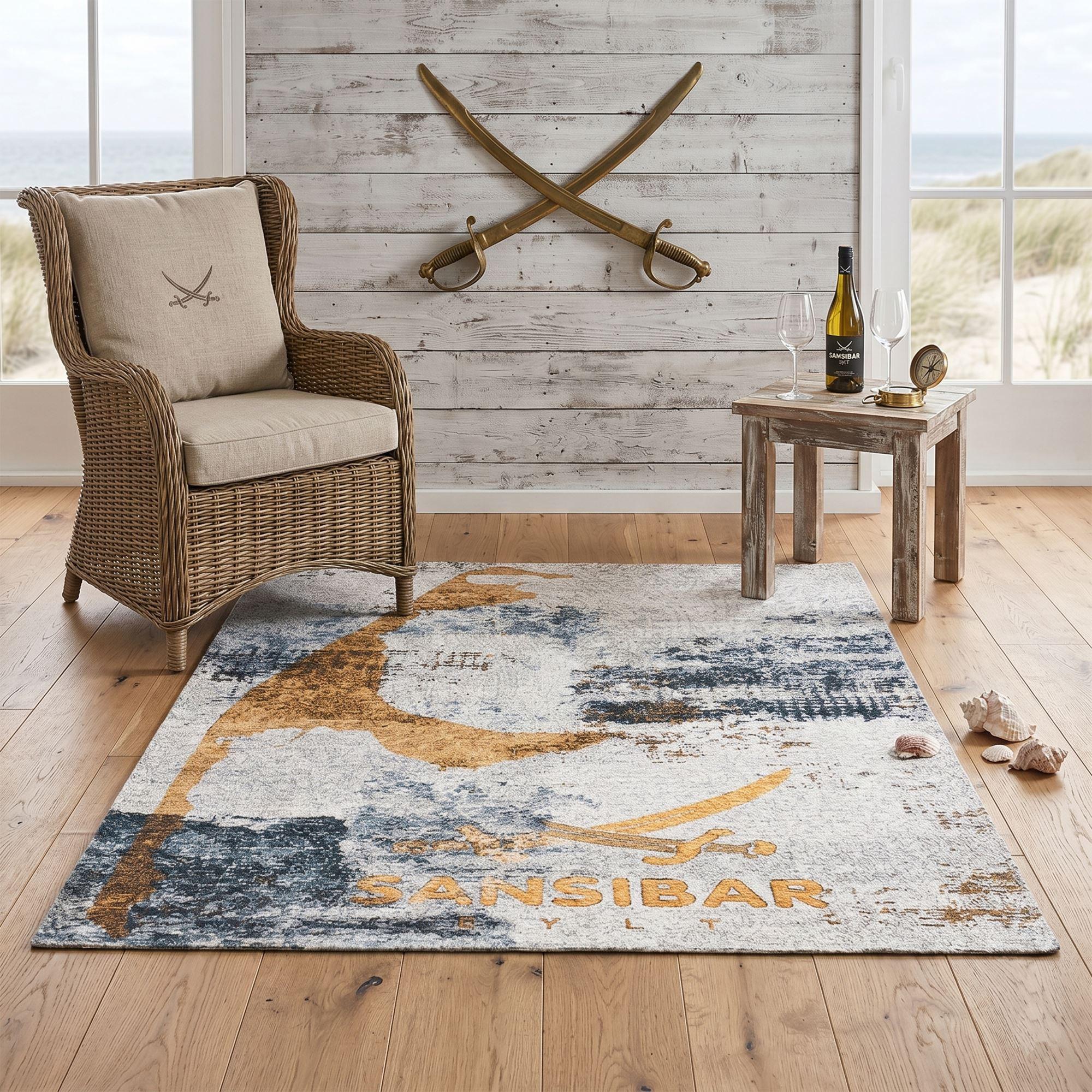 FLACHWEBTEPPICH Keitum 60x90 cm - Goldfarben, Textil (60/60cm) - Sansibar SYLT