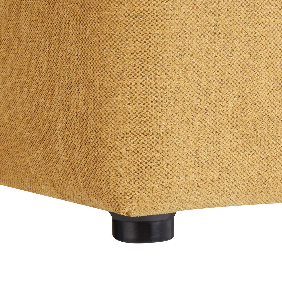 POUF Stoff Gelb Kansas - Gelb, Textil (38/39/38cm) - Beliani