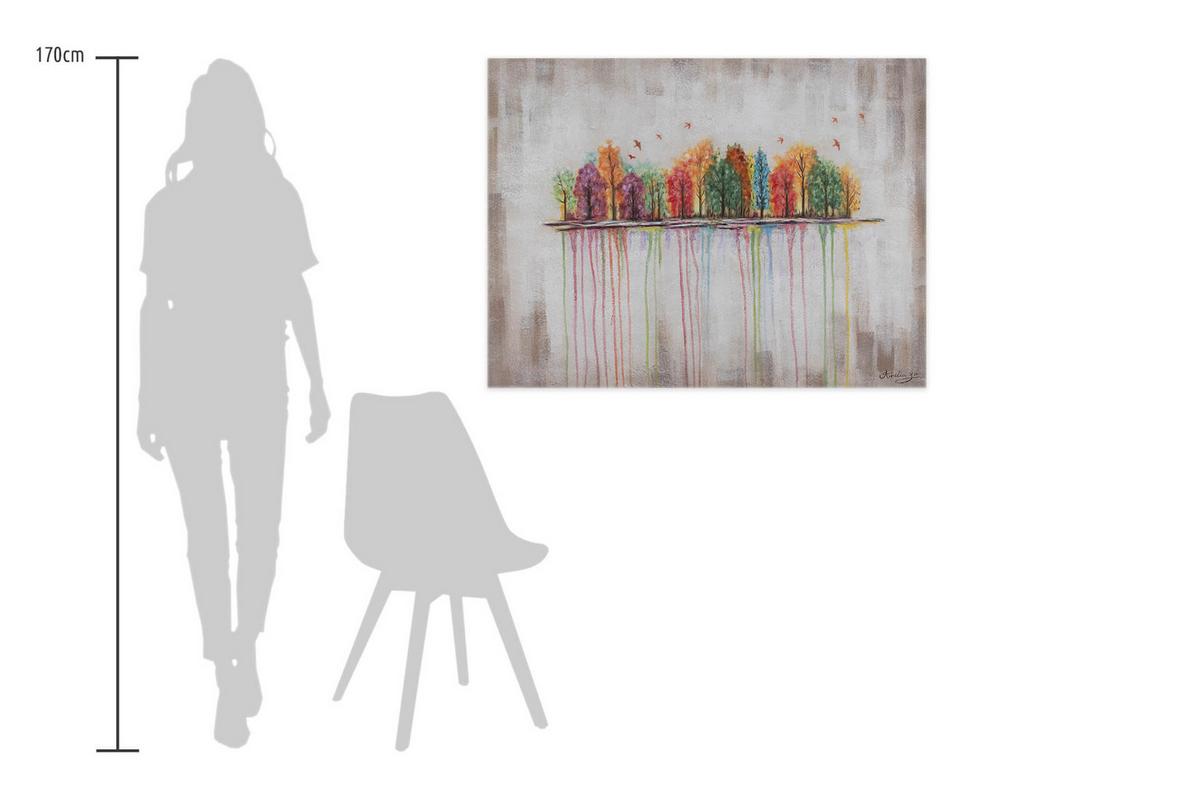 ÖLGEMÄLDE 100/75 cm - Beige/Multicolor, Holz/Textil (100/75cm) - KUNSTLOFT