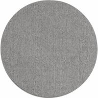 TEPPICH Flachgewebe LANGAU in Silber, meliert, Ø 120 cm - Silberfarben, Textil (120/120cm) - KADIMA DESIGN