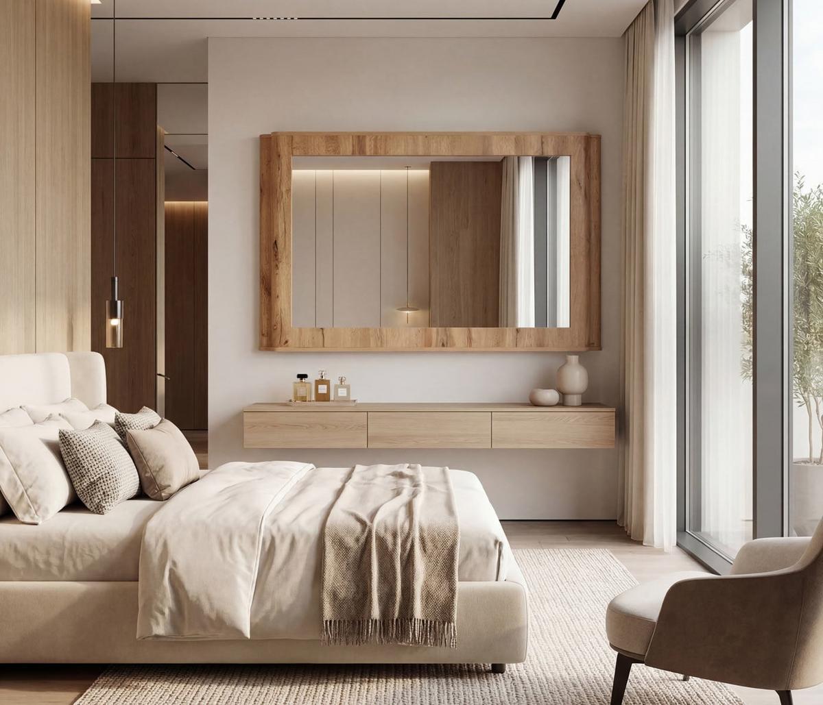SPIEGEL Braun - Braun, Holz (120/80/10cm) - MCW