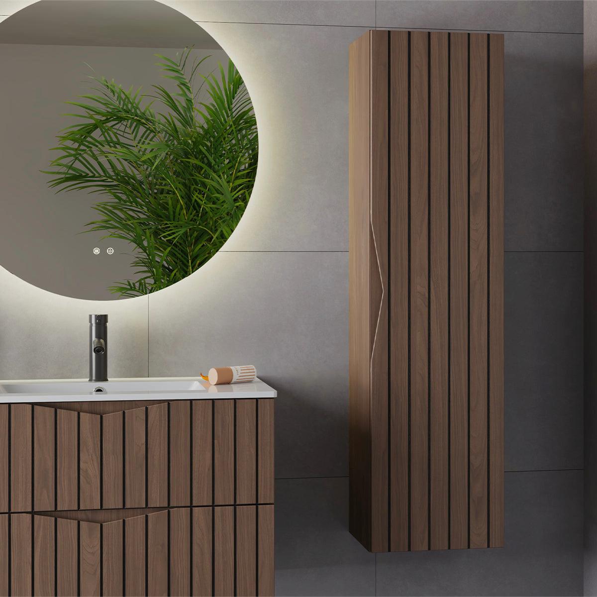 WASCHTISCHUNTERSCHRANK 80cm Siena Holz und Schwarz - Braun, Holzwerkstoff (80/50/45.8cm) - Petits-meubles